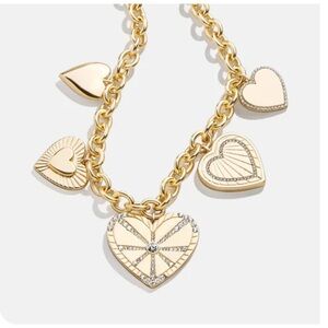 BaubleBar Gold Heart Charm Necklace